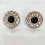 Vintage Quilted Stone Earrings