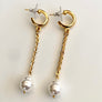 LONG PEARL LINEAR EARRINGS