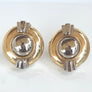 Aretes vintage bicolor estilo art deco