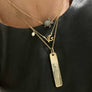 Unisex Custom Name Plate Pendant