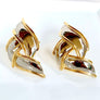 Vintage Bicolor Modern Stud Earrings