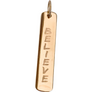 BELIEVE Unisex Word Plate Pendant