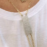 Delicate Movement Pearl & Crystal Lariat Necklace