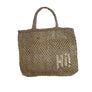 HAPPY FACE JUTE BAG - SMALL / KHAKI