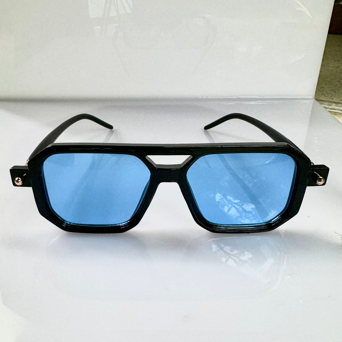 Black / Blue Aviator Trendy Sunglasses – Viviane Guenoun