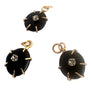 Eclipse Pendant – Handmade Black Stone with Crystal