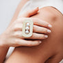Rectangle Triple Pearl Satelite Ring