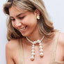 Chunky Pearls  Open Necklace