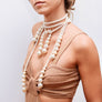 Chunky Pearls  Open Necklace