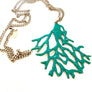 Coral Pendant Long Necklace