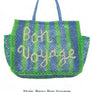 BON VOYAGE JUTE BAG - LARGE / TURQUOISE