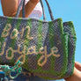 BON VOYAGE JUTE BAG - LARGE / TURQUOISE