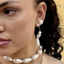 Pearl Hook Circular Earrings