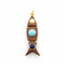 Wood Med Fish Charm