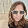 Butter Yellow Square Trendy Sunglasses