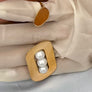Rectangle Triple Pearl Satelite Ring