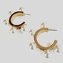 Jupiter Gold Plated Pearls Hoops Earrings