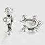 Jupiter Silver Color Pearls Hoops Earrings