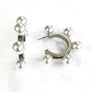 Jupiter Silver Color Pearls Hoops Earrings