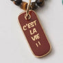 C´EST LA VIE Unisex Word Plate Pendant