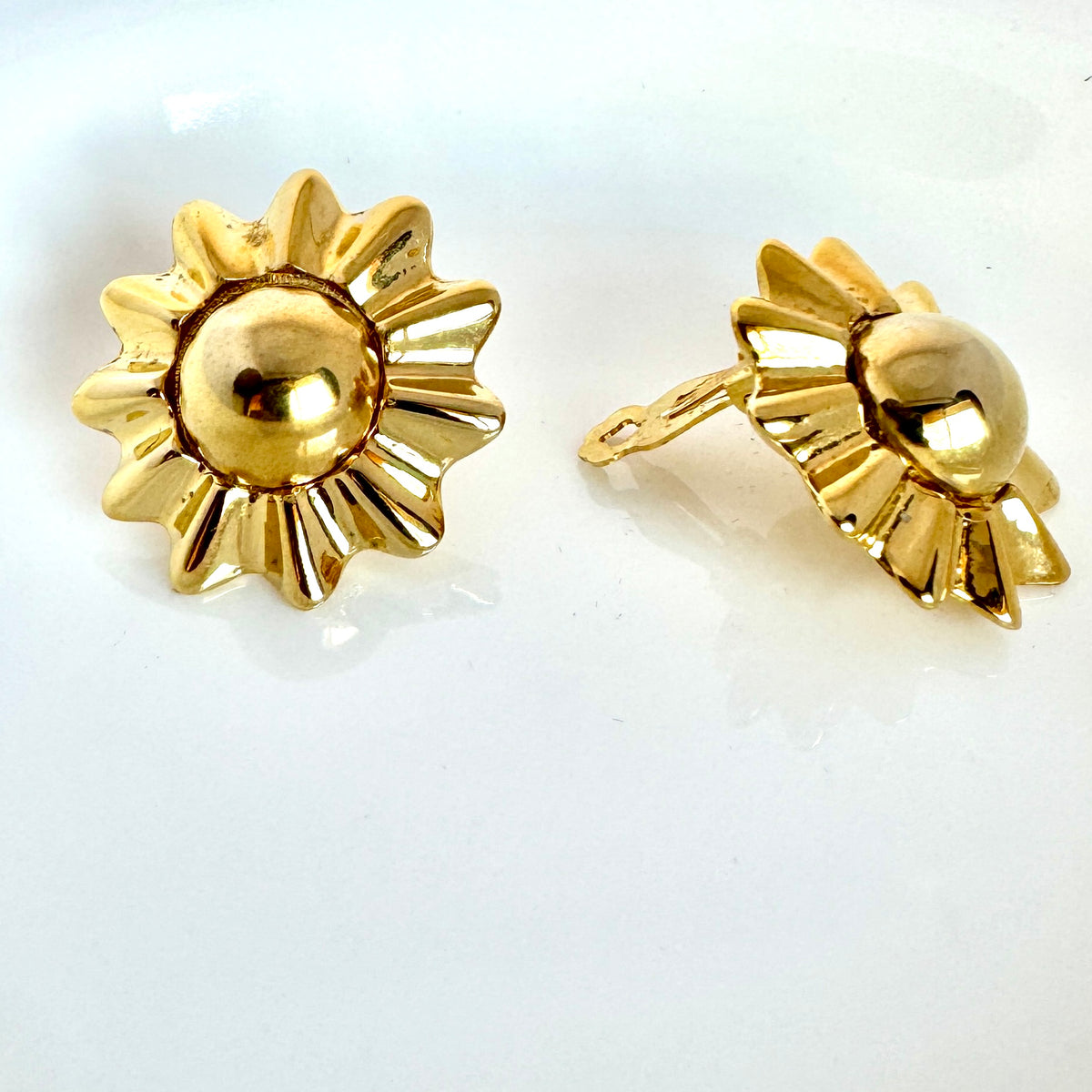 西城秀樹　Golden Earrings Vintage Gold Earrings – Viviane Guenoun