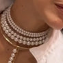 Four Strands Pearl Choker Necklace