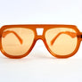 Orange Oval Trendy Sunglasses
