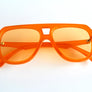 Orange Oval Trendy Sunglasses