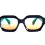 Green / Blue Aviator Trendy Sunglasses