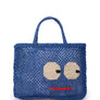 HAPPY FACE JUTE BAG/ XSMALL / BLUE