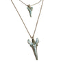 BI-COLOR X-SMALL SHARK TOOTH 45cm NECKLACE