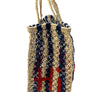 COU COU JUTE BAG - SMALL /BLUE STRIPES