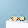 Green Aviator Trendy Sunglasses