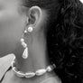 Pearl Hook Circular Earrings