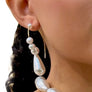 Pearl Hook Circular Earrings