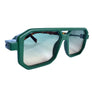 Green Mate & Carey Aviator Trendy Sunglasses