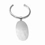 Maxi Oval Pendant Tube Ring Type Collar Necklace