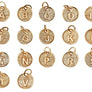 Round Disc Initial Letter Pendant