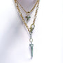 Bi-Color Italian Cornicello & Tooth Shark Necklaces Set of 2