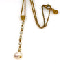 Minimal Movement Pearl Lariat Necklace