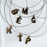 Initial Ring Type Necklace