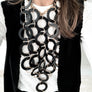Festival Statement Acrylic Disc Necklace