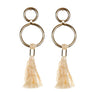 Round Raffia Tassel Earring