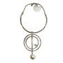 Doble Circle Pearl Ring Necklace
