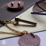 Long Chain Screw Pendant Necklace