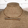 Gold Plated Tube Choker Necklace