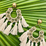 Tropical Tassel Filigree Earrings