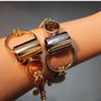 Adjustable Gold Plated Forms Bracelet