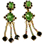 BRIGHT COLORS CRYSTAL TASSEL EARRINGS