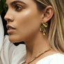 Stud Leaves Statement Earrings
